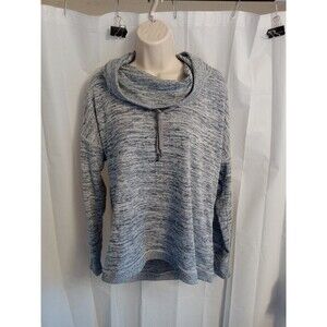 Athleta Blissful Cowl Neck Sweatshirt Women's Medium Gray Heathered Pullover